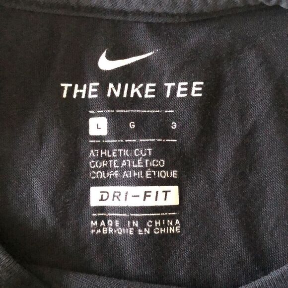 Nike Dri Fit Athletic Cut Cotton/Poly Swoosh Tee Shirt Large - Picture 2 of 9